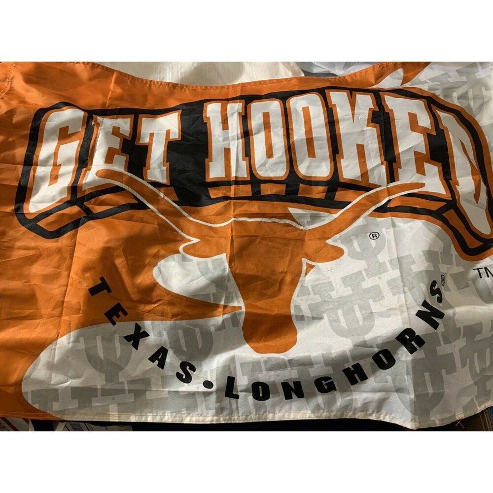 Texas Longhorns Large‎ Banner Flag 41” X 27” Get Hooked
